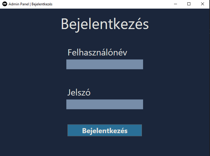 Admin Bejelentkezés